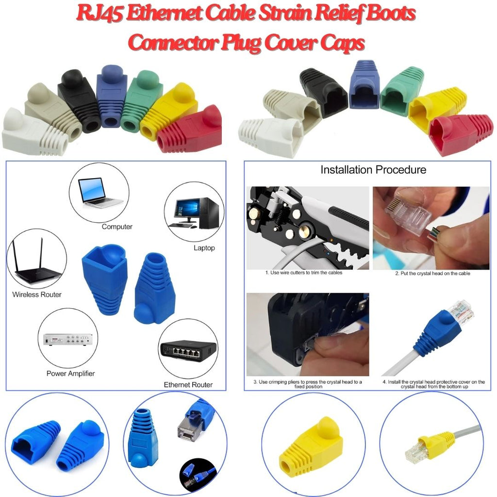 Buy Ethernet Cable Strain Relief Boots Plug Covers | Makerbazar
