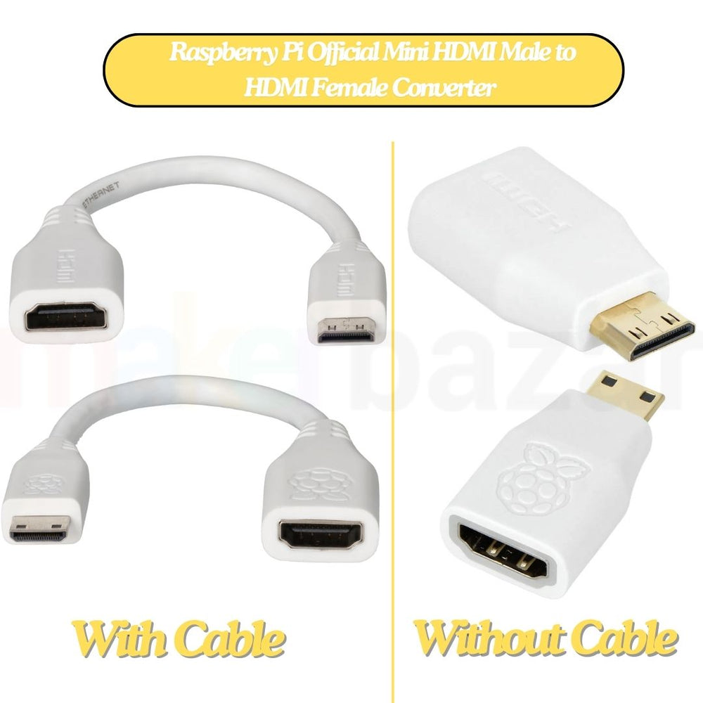 Mini Hdmi Raspberry Pi Raspberry Pi Official Mini HDMI Male to HDMI Female Converter