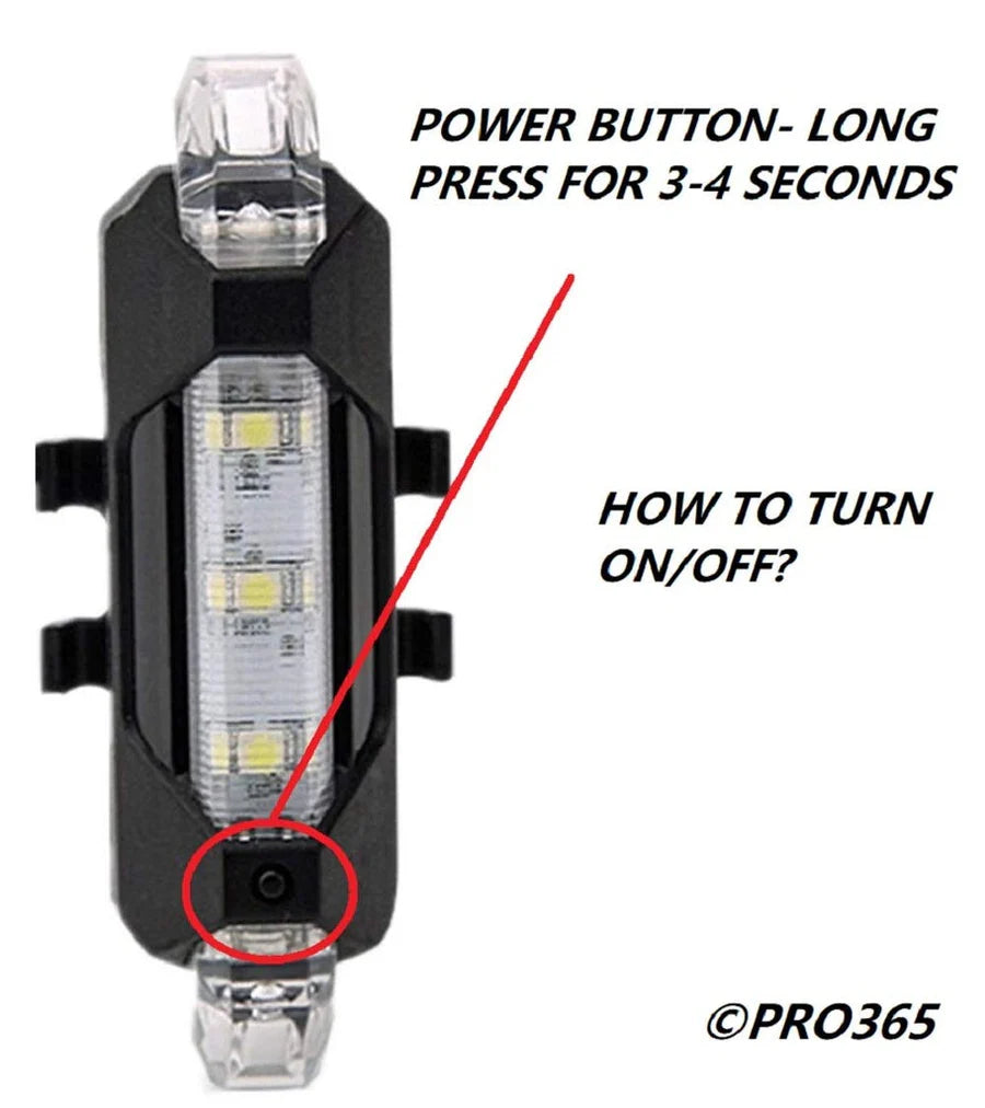 Waterproof USB Rechargeable Bike Light Tail Lamp for Safe Night Cycling
