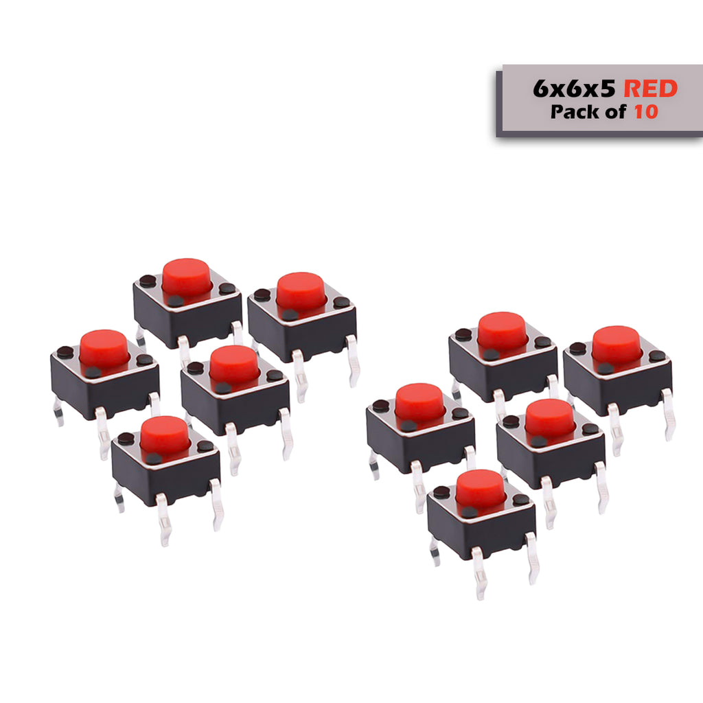 Small Pressable Button 6x6x5mm Mini Tactile Push Button Switch - 4Legs