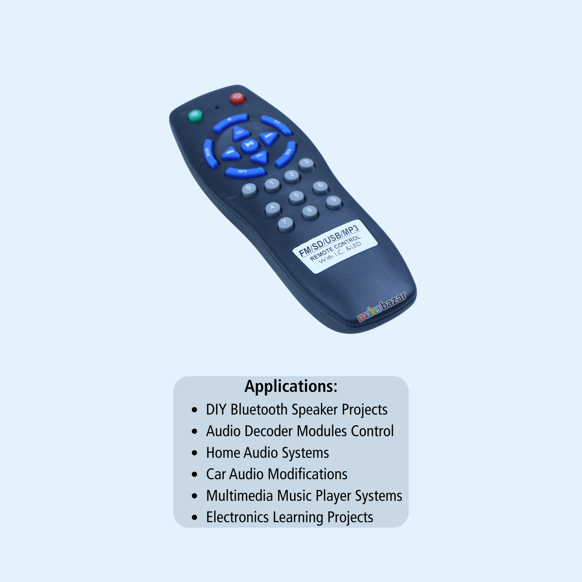 IR Remote Control for Bluetooth Audio Music Player Module