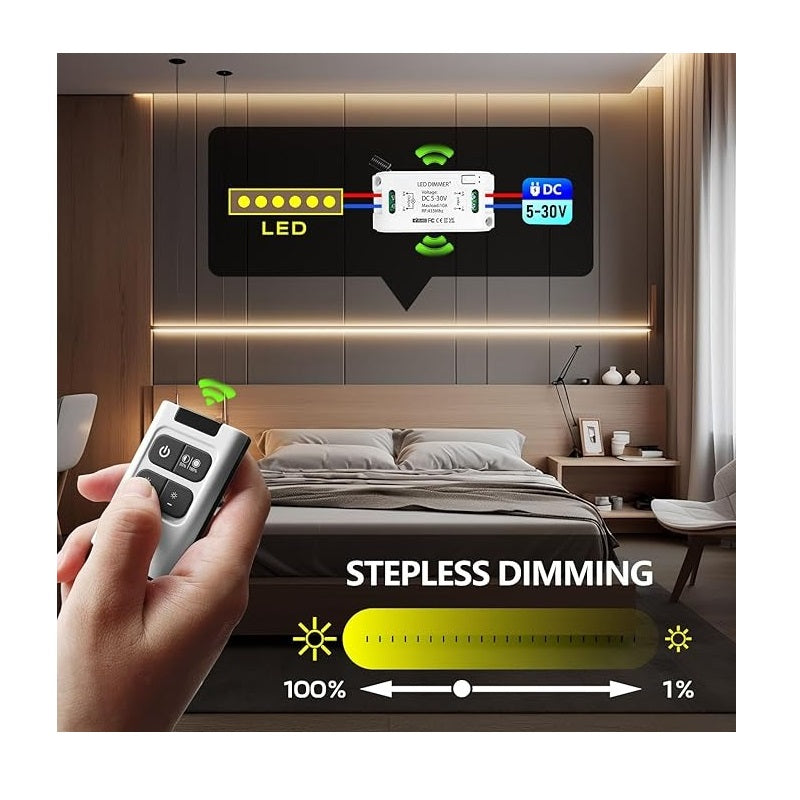 5-30VDC Remote Controlled Dimmer Relay Switch Combo