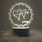 3D Acrylic Creative Message Board with LED Light Base Holder, with Writing Pen