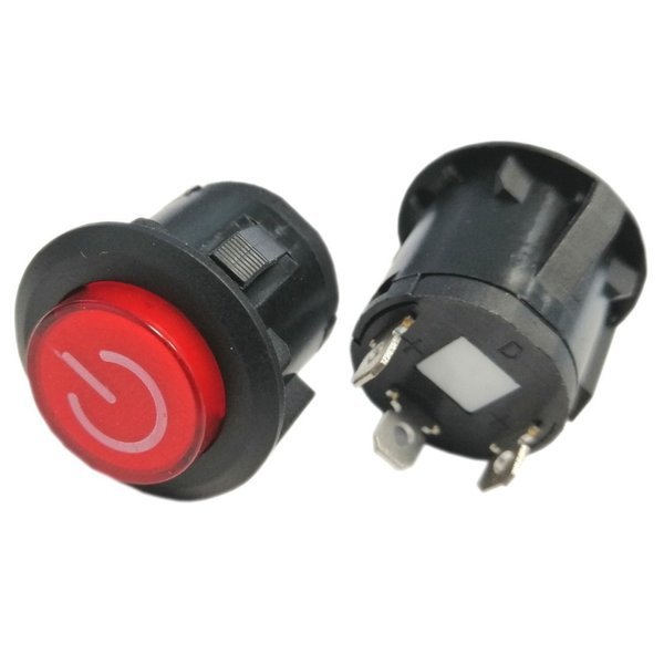 16A 250V Lock-Type Self-Locking Push Button Switch with Light