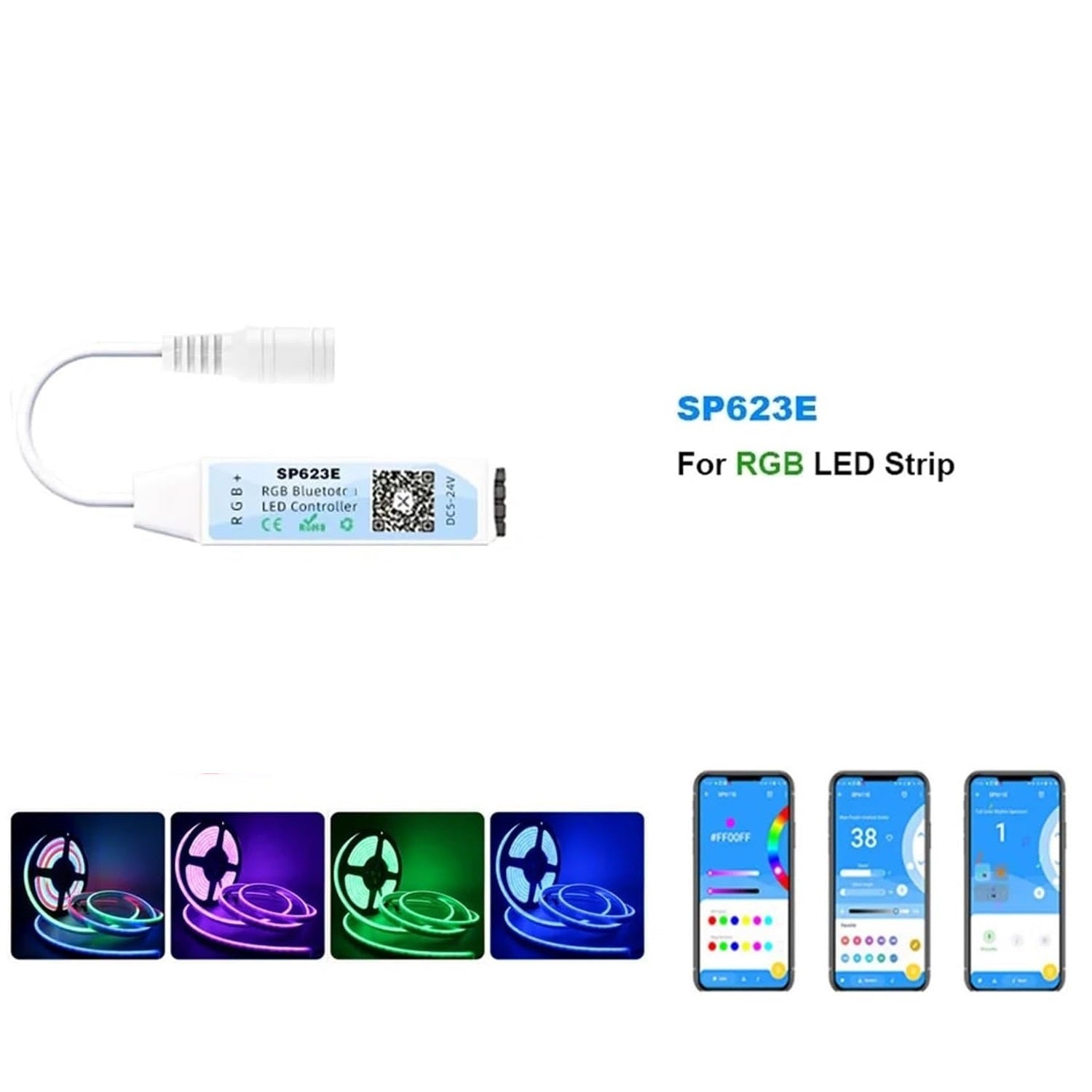 SP-Series Mini Bluetooth LED Strip Controller App Based Module