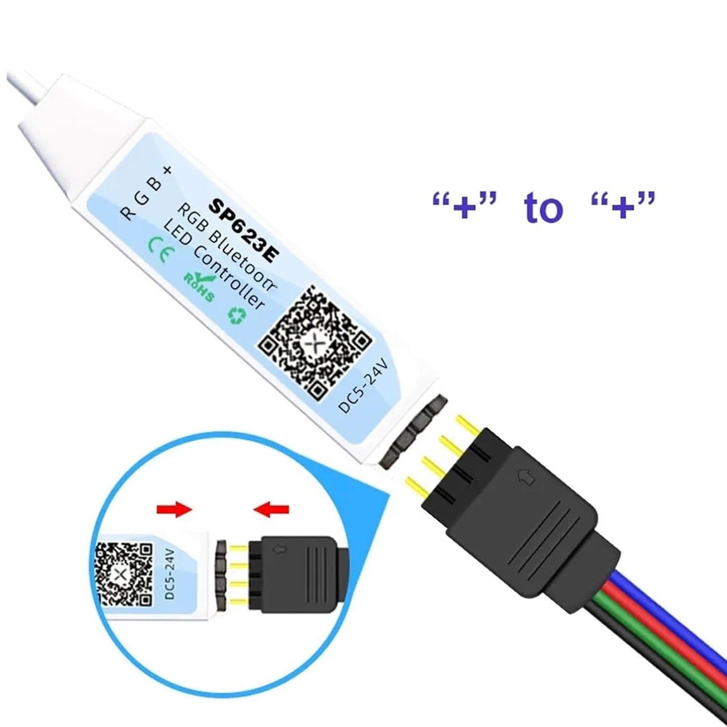 SP-Series Mini Bluetooth LED Strip Controller App Based Module