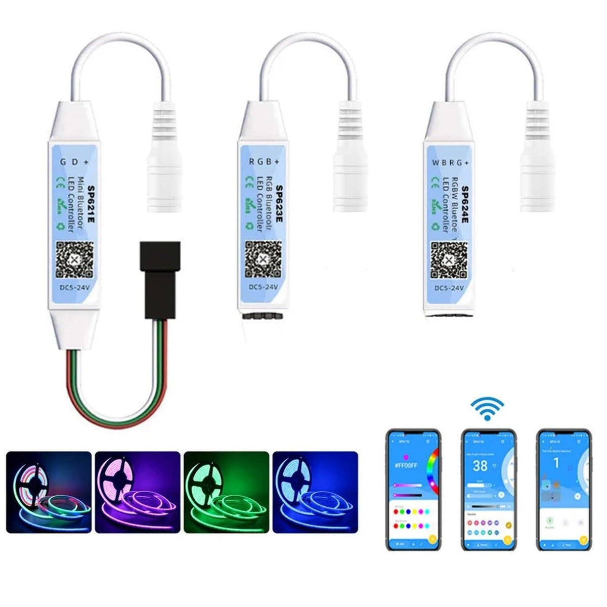 Programmable Bluetooth Led Controller SP-Series Mini Bluetooth LED Strip Controller App Based Module