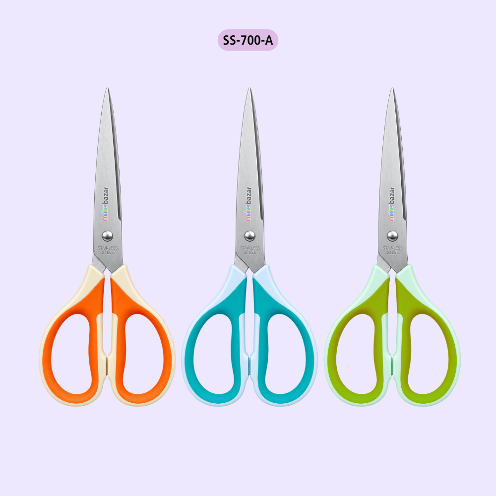 Oddy Stainless Steel Stationery Scissors with Soft Grip Handle