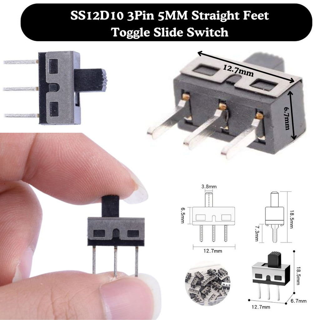 Buy Compact 3 Pin PCB Panel Mini Slide Switch | Makerbazar