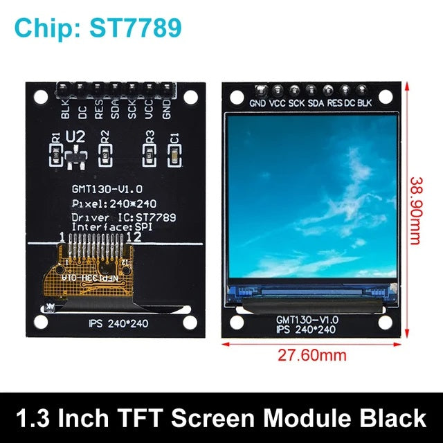 ST7735/ST7789 TZT TFT Display SPI HD Colour Screen