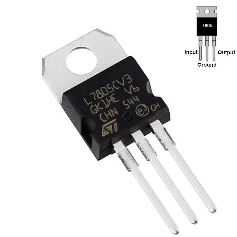 STMicroelectronics: L7805CV 7805 Positive Voltage Regulator IC Output 5V 3Pin TO-220
