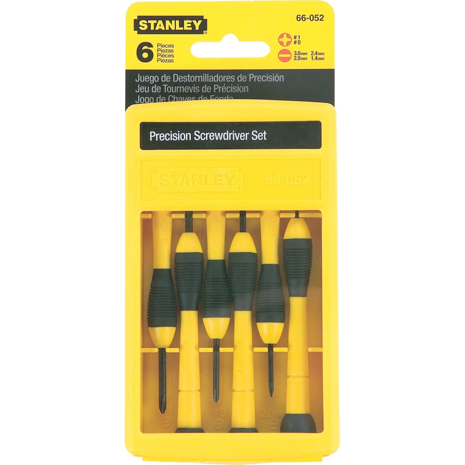 STANLEY 66-052 6pcs Bi-Material Handle Precision Screwdriver Set