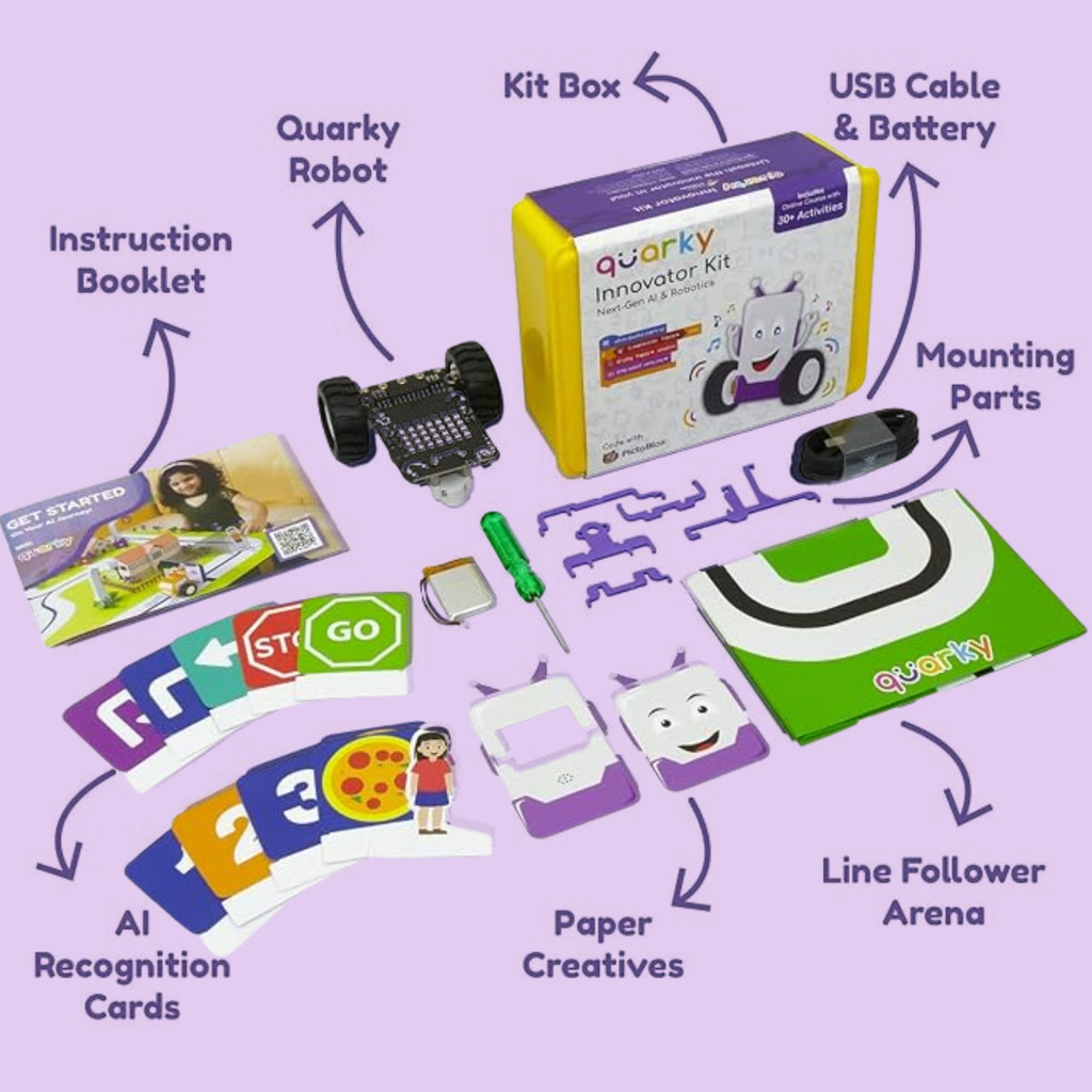 Quarky Innovator Kit AI Robotics Kit for Kids 7+