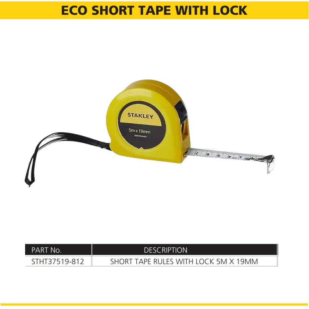 Stanley Short Measuring Tape with Lock