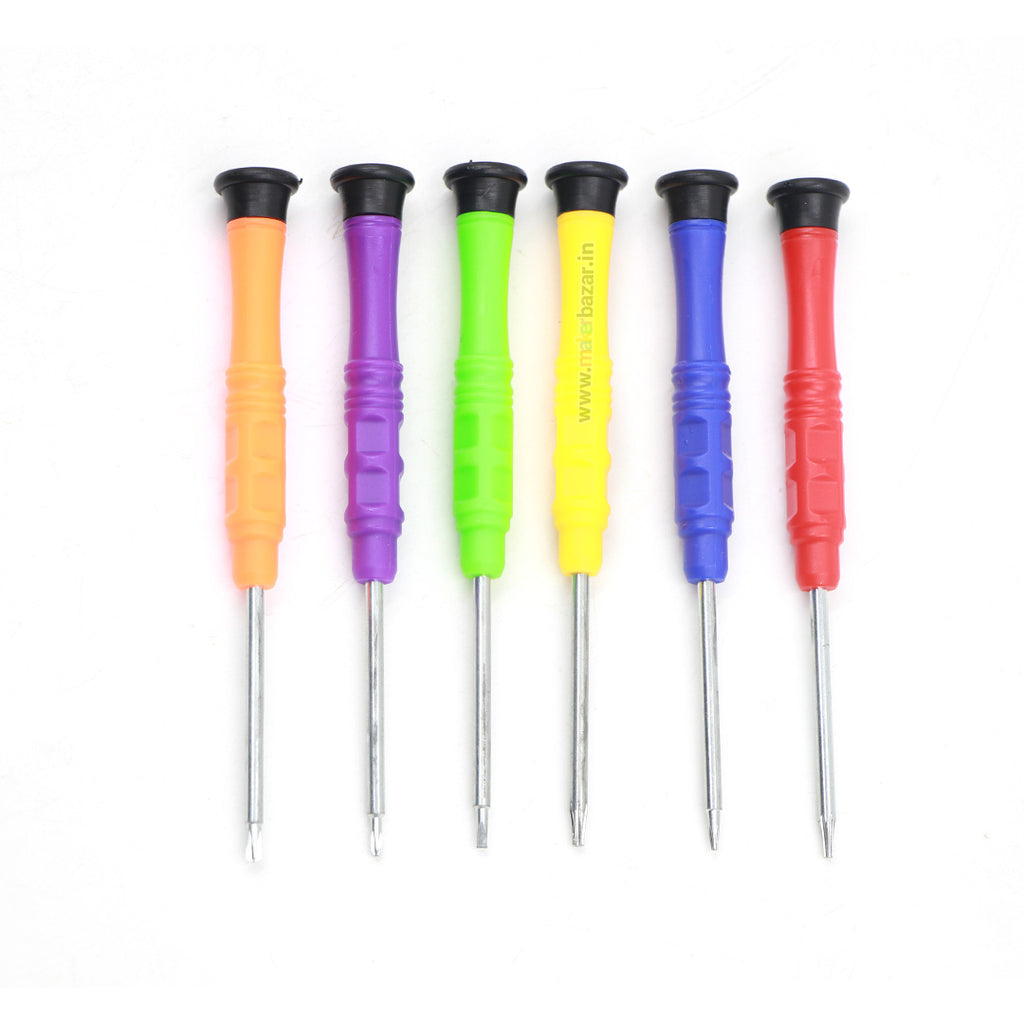 Generic: 6pcs Precision Mini Screwdriver Set (Plastic Handle)
