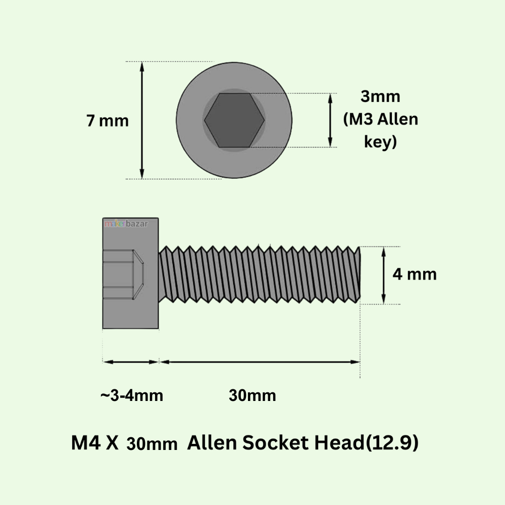MS Allen Socket Head Screws Bolt [Pack of 10]