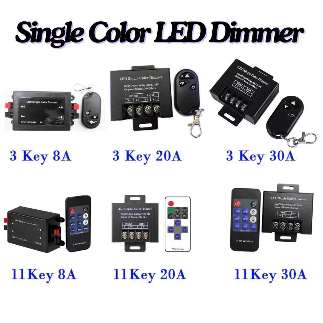 Single-Color LED Dimmer With RF Wireless Remote Control