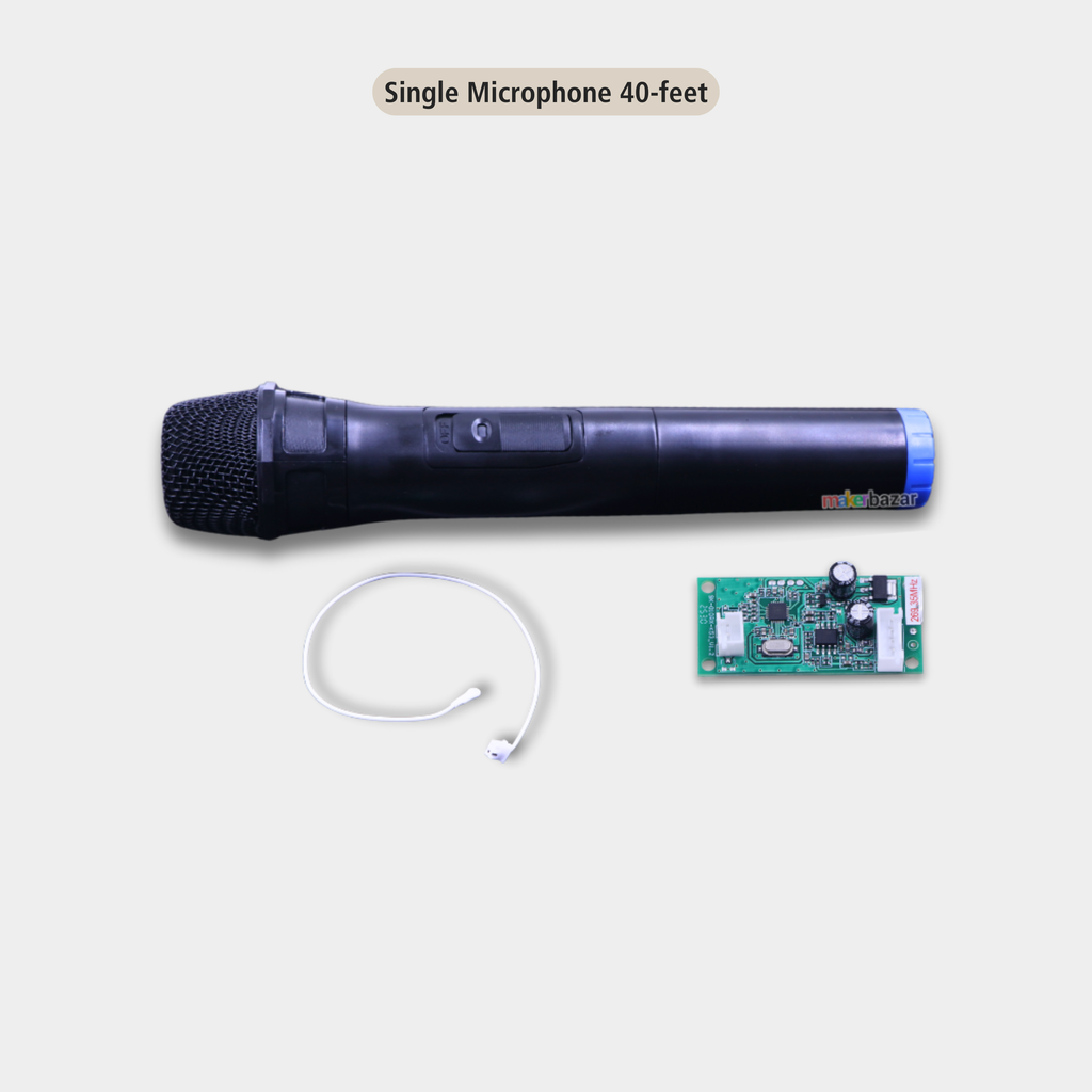 Wireless Microphone with Receiver for Karaoke & PA Systems