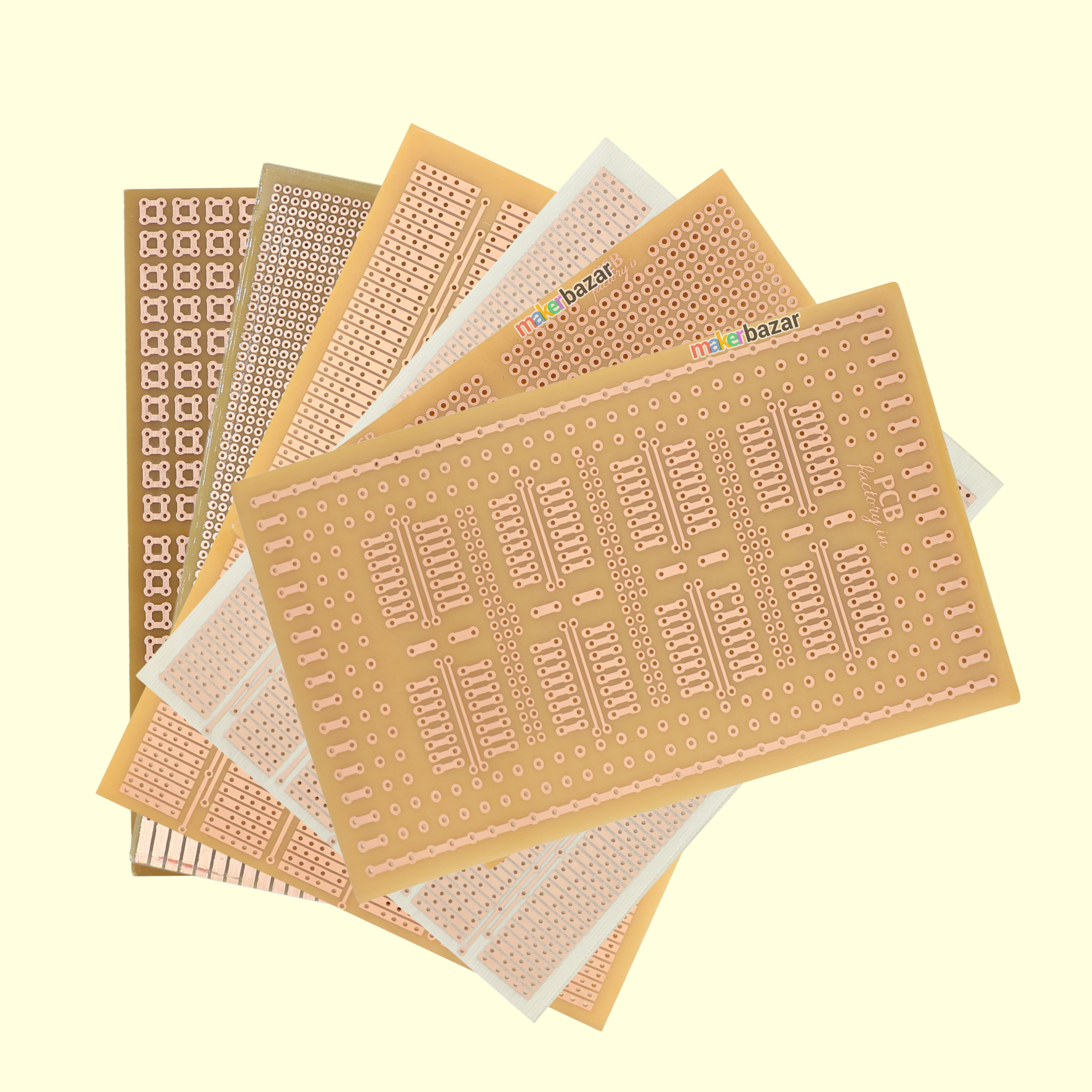 Fast Prototyping: Perforated Vero Board PCB Single Sided Printed Circuit Zero Board - Copper
