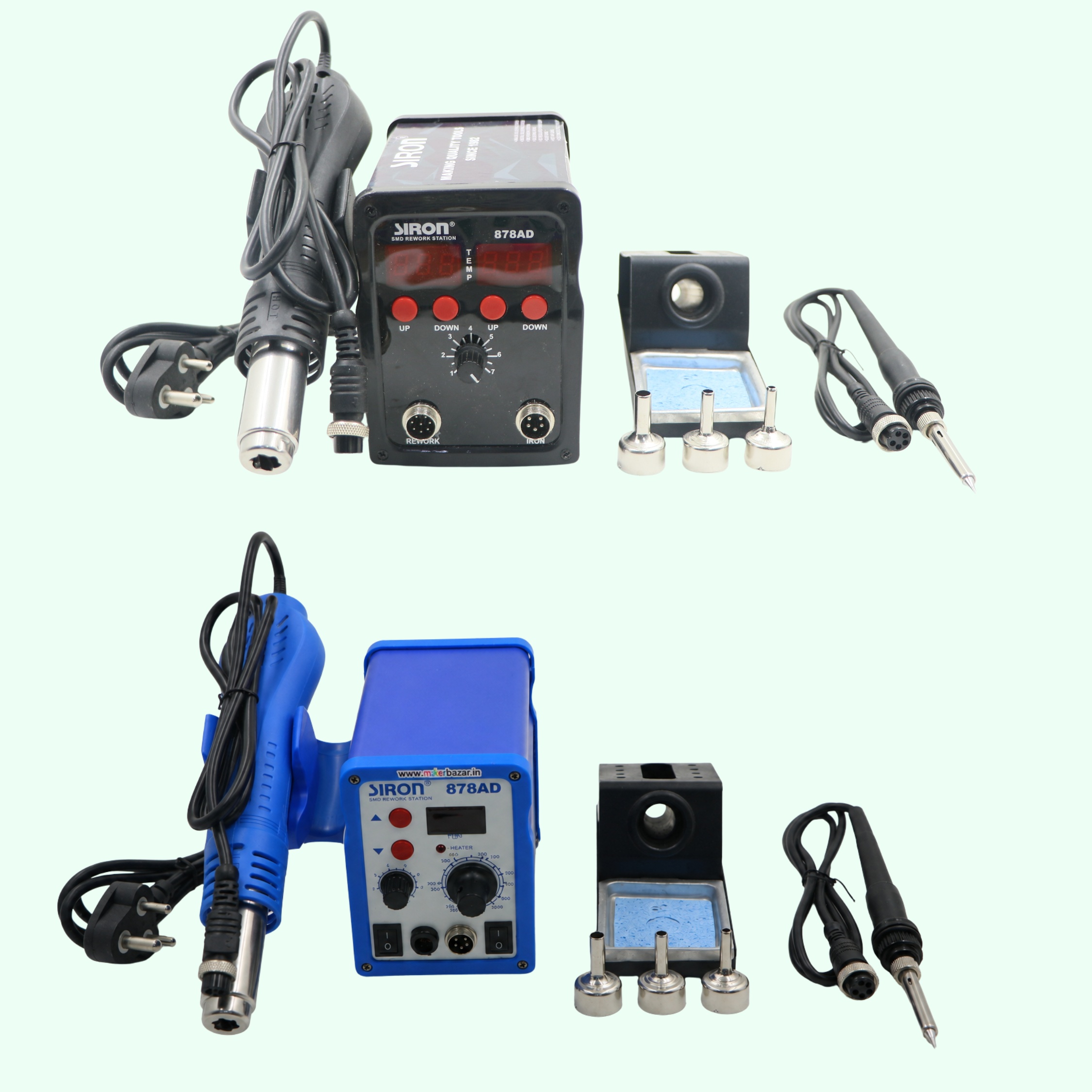 Siron: 878AD 2-in-1 Digital SMD Rework Station