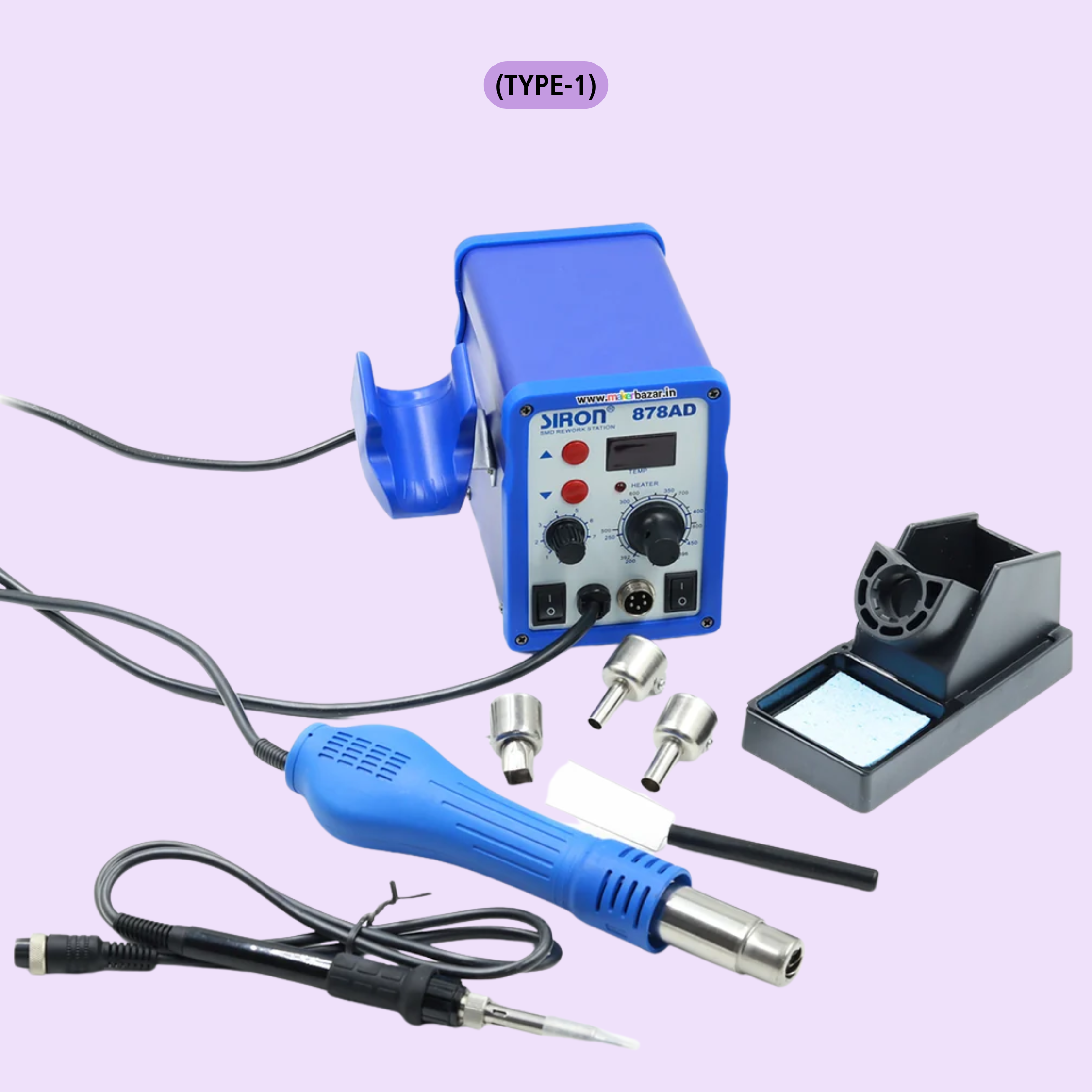 Siron: 878AD 2-in-1 Digital SMD Rework Station