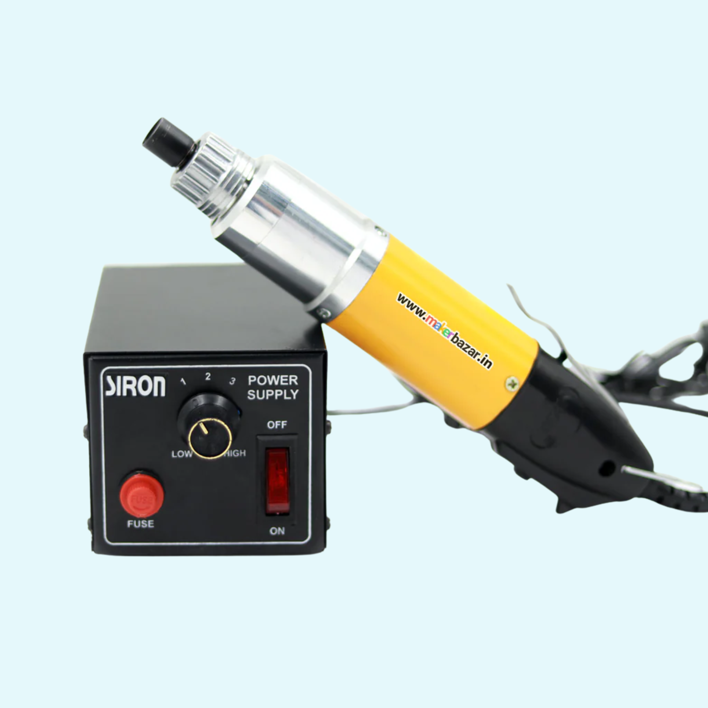Siron: Electric Screwdriver with Power Supply 24V/36V DC |with 2 Bits and Power Supply