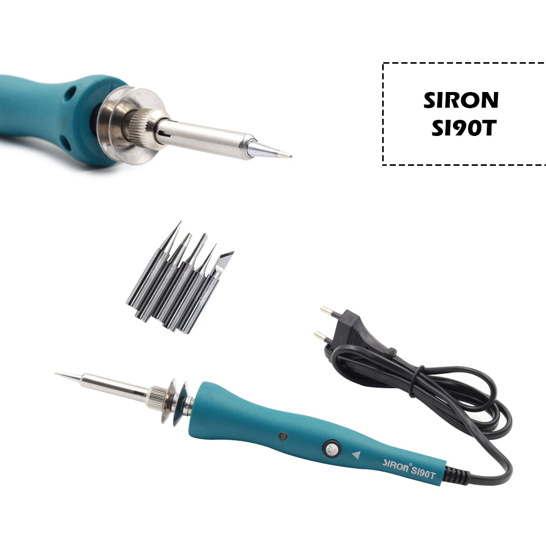 Siron: SI90T Temperature Controlled 90W Soldering Iron with Pointed Tip