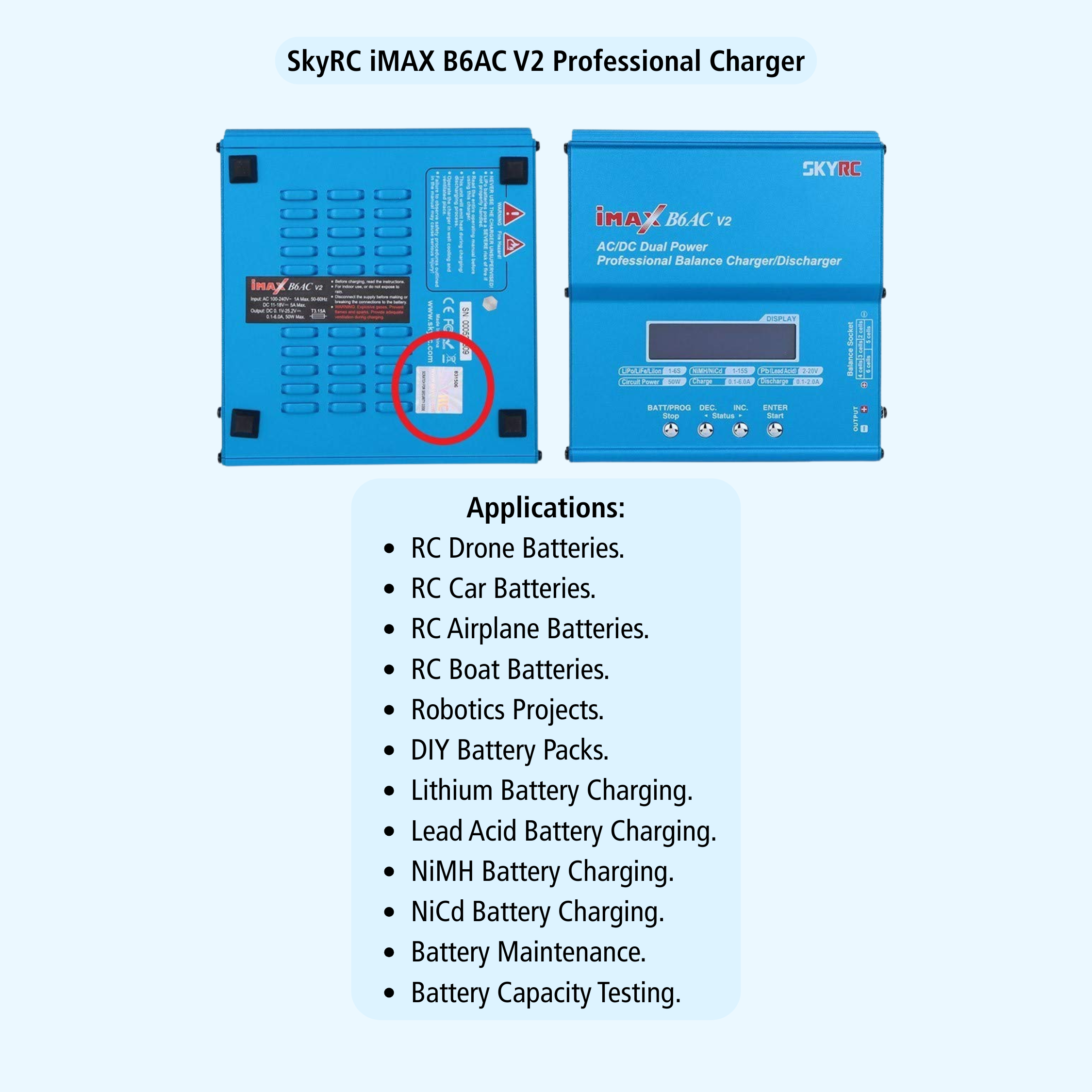 SkyRC iMAX B6AC V2 Professional AC/DC Balance Charger & Discharger