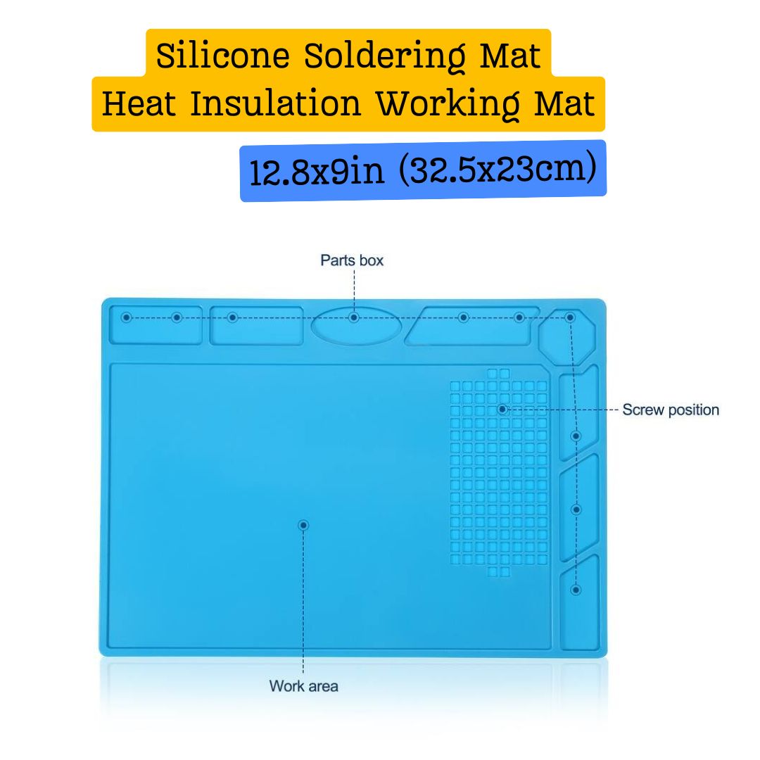 Heat Insulation Silicone Repair Mat – Anti-Static, Magnetic Workbench Mat