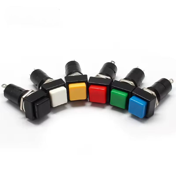 SPST Miniature Push Button Momentary Red N.O. 1A
