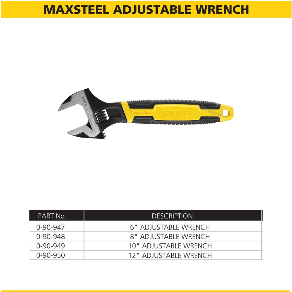 Stanley MaxSteel Adjustable Wrench