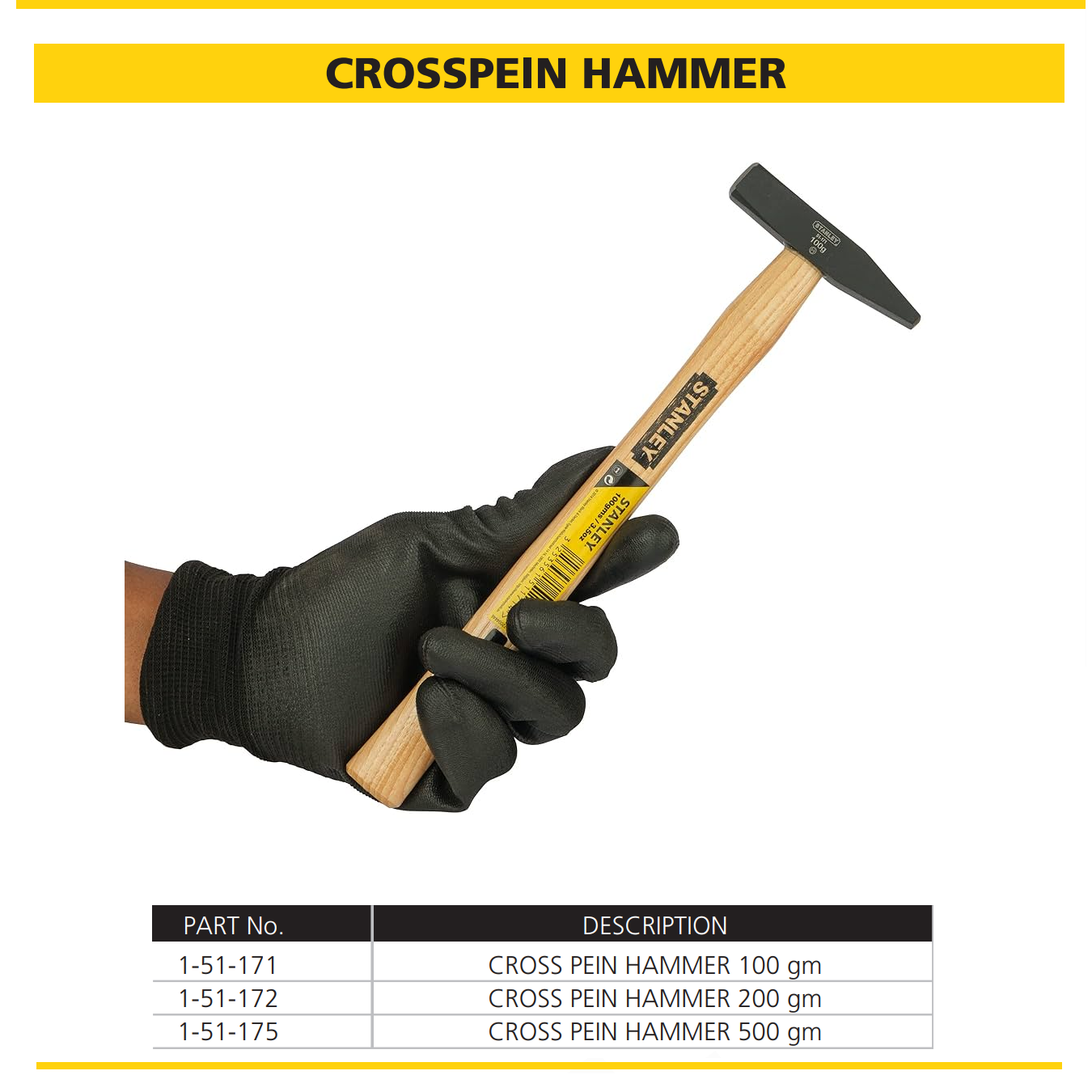 Stanley Crosspein Hammers with Wooden Handle