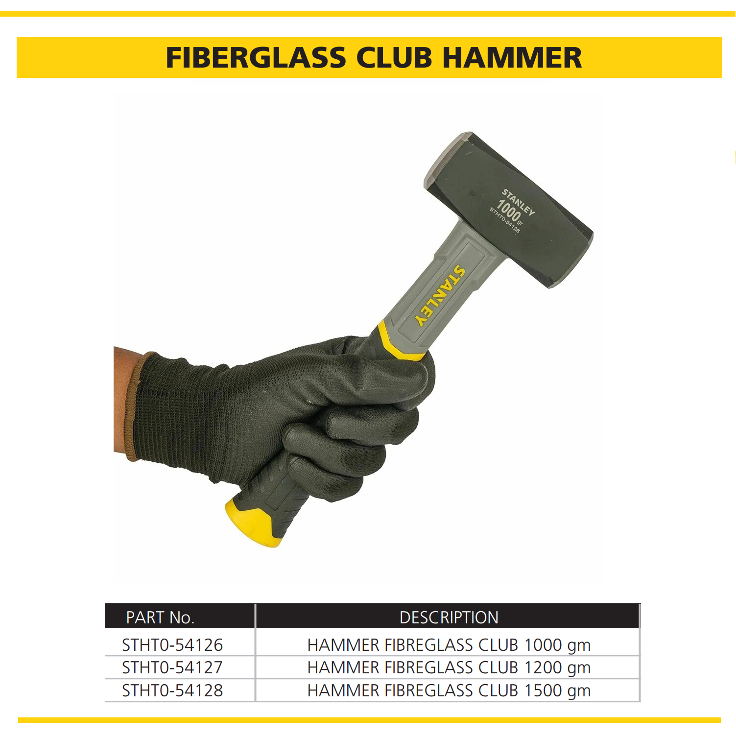 Stanley Fiberglass Club Hammer
