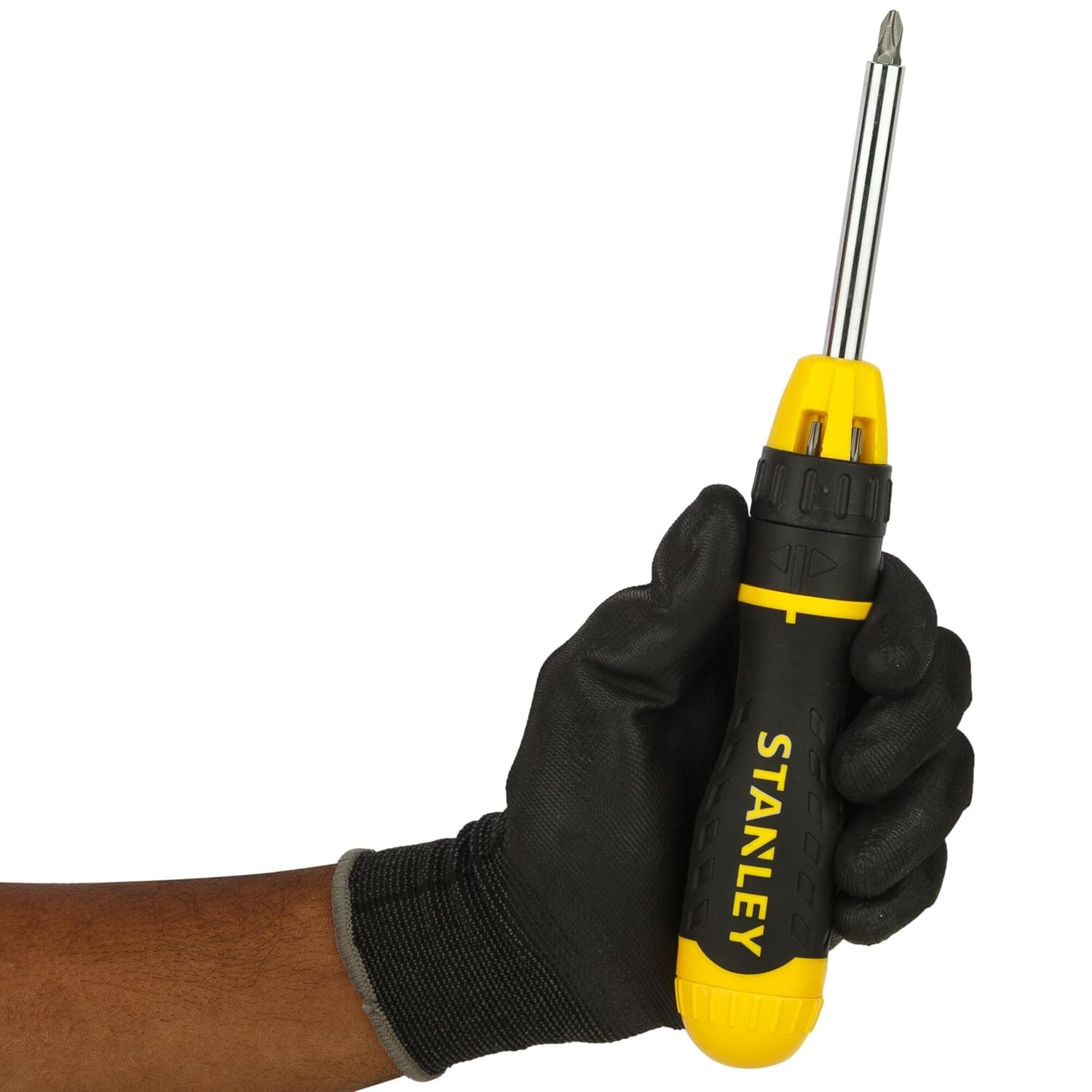 Stanley STHT68010-8 Magnetic Holder Ratcheting Screwdriver with 10 Bits