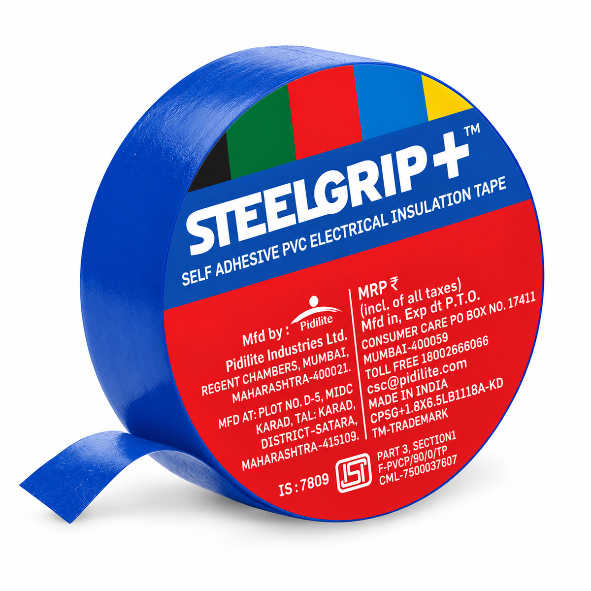 Steelgrip: Self Adhesive PVC Electrical Insulation Tape 6Mx1.7cm