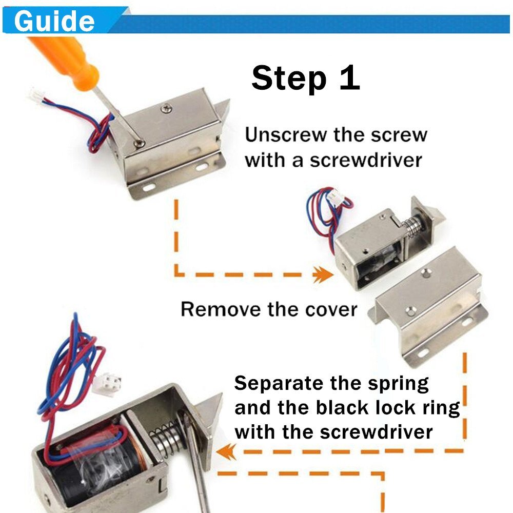 DC Cabinet Door Lock Electric Lock Assembly Solenoid