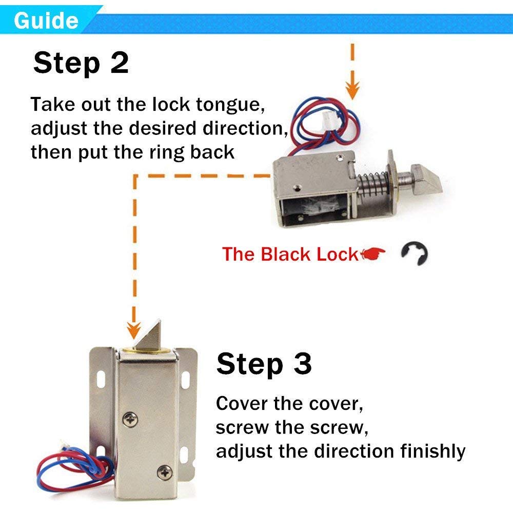 DC Cabinet Door Lock Electric Lock Assembly Solenoid