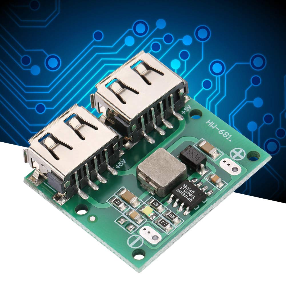 Usb Output Module Button Dual USB Output 9V-12V-24V to 5V 3A DC-DC Car Charging Voltage - Stabi