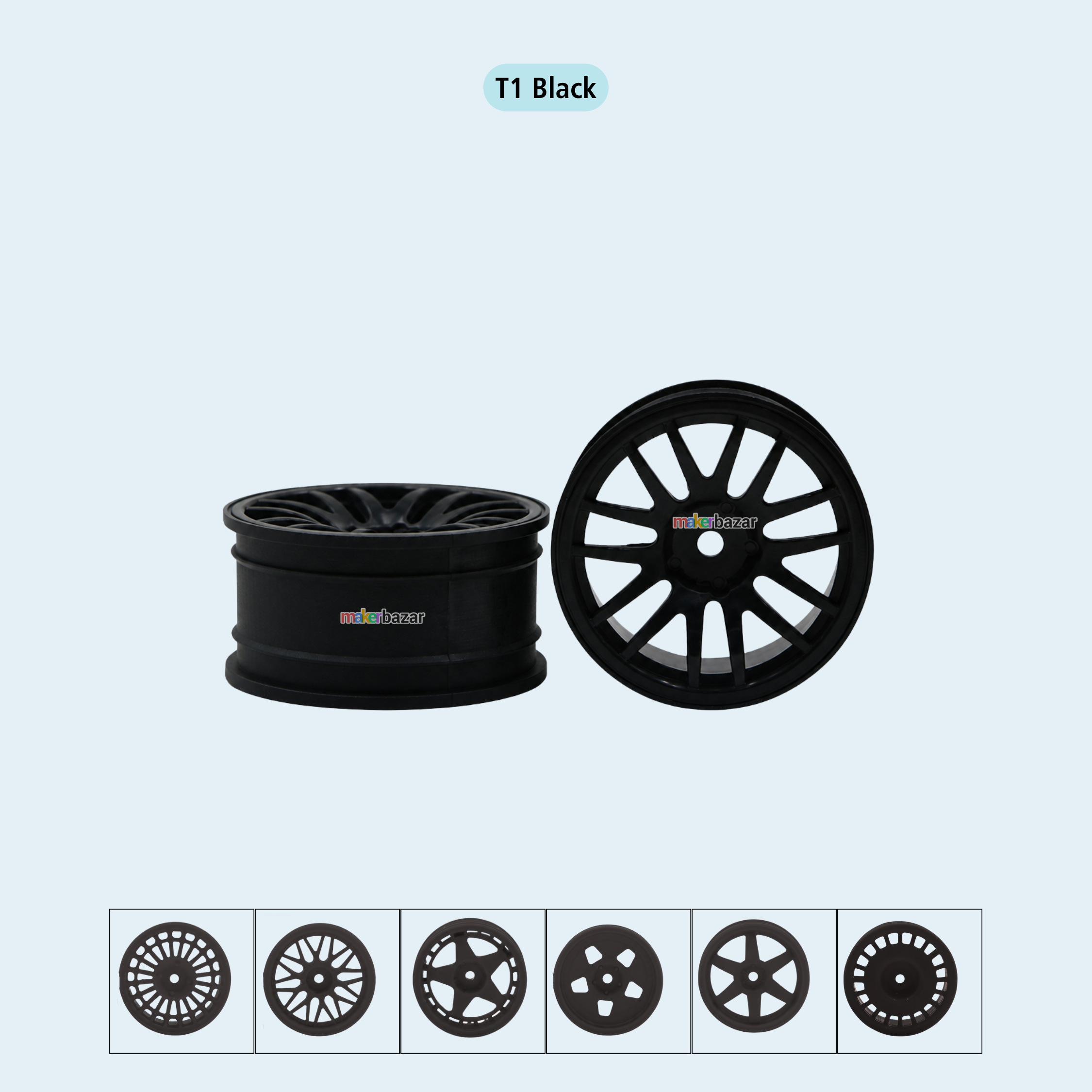 67mm Hex Wheel+Tyre for 1/10 RC Drift Car [Pack of 4]