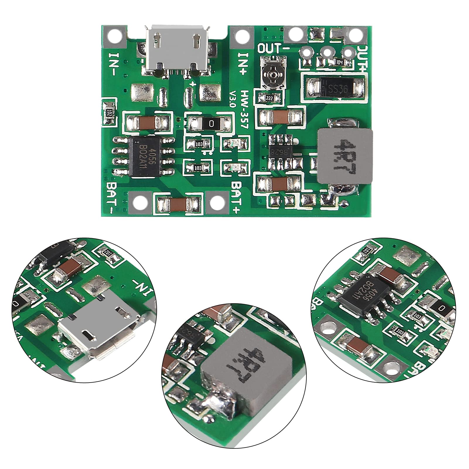 3.5V to 5V/9V Lithium Battery Charge/Discharge Adjustable Module