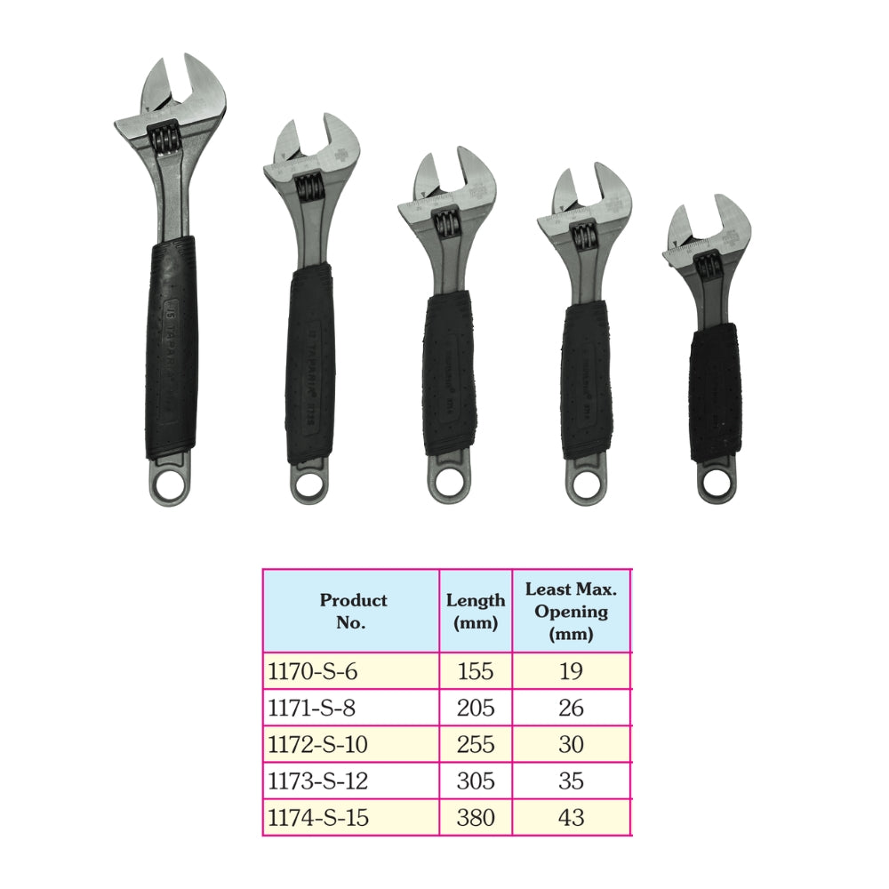 Taparia Adjustable Spanner with Soft Grip