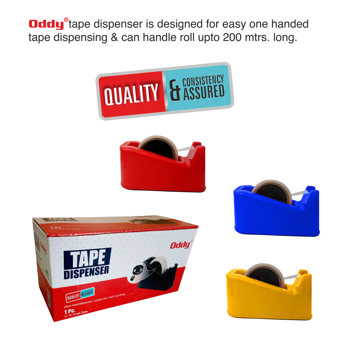 Oddy: TD-01 Single Sided Manual Tape Dispenser 0.5in-1.0in