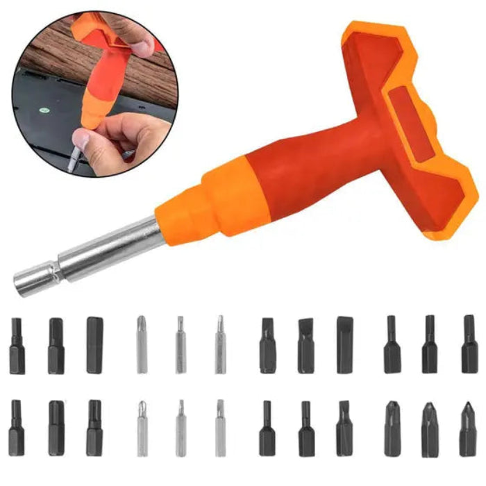 25Pcs Screwdriver Multi-Bit Tool Kit for DIY Enthusiasts