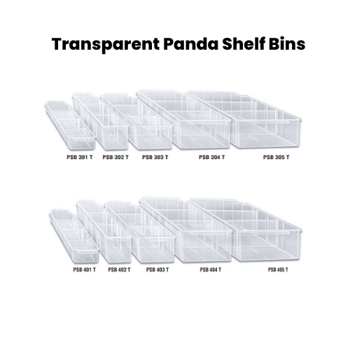 Transparent Panda Shelf Bins | Elegant & Versatile Storage Solutions