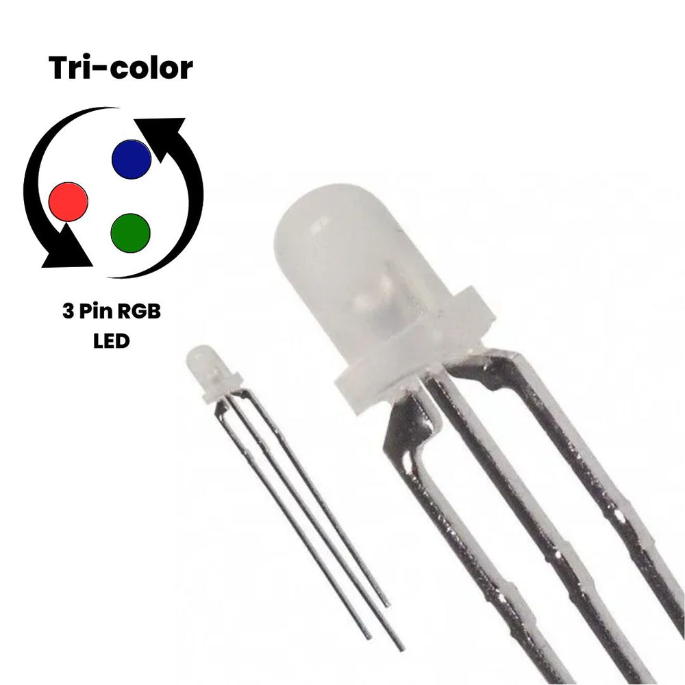 3 Led Ras Bicolor 3 Leg DIP LED - Red-Green / Red-Blue