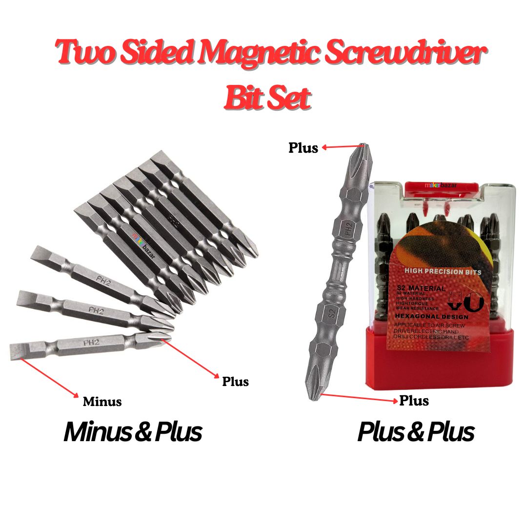 65mm PH2 Two Sided Magnetic Screwdriver Bit Set