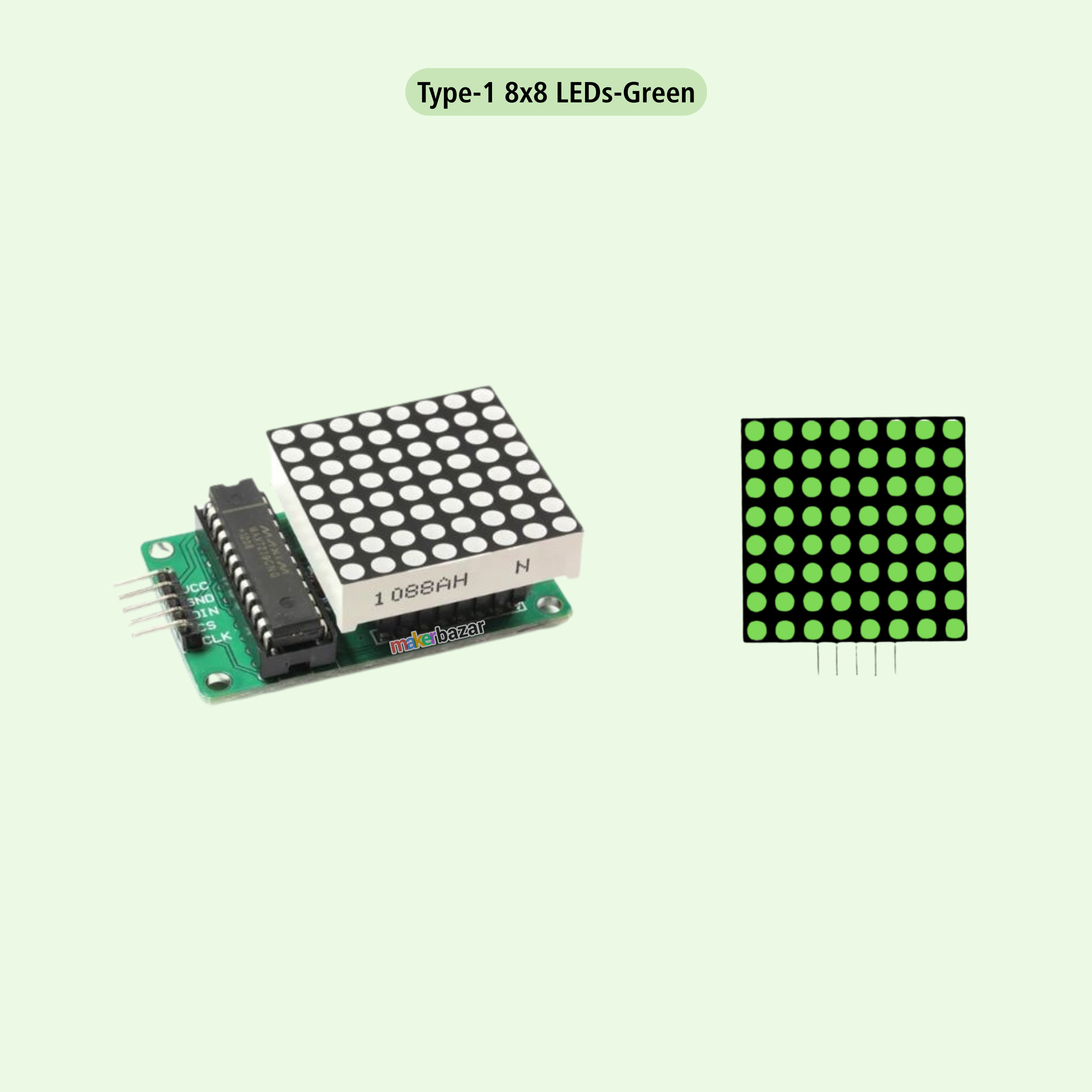 MAX7219 8x8 Dot Matrix Microcontroller Module LED Display