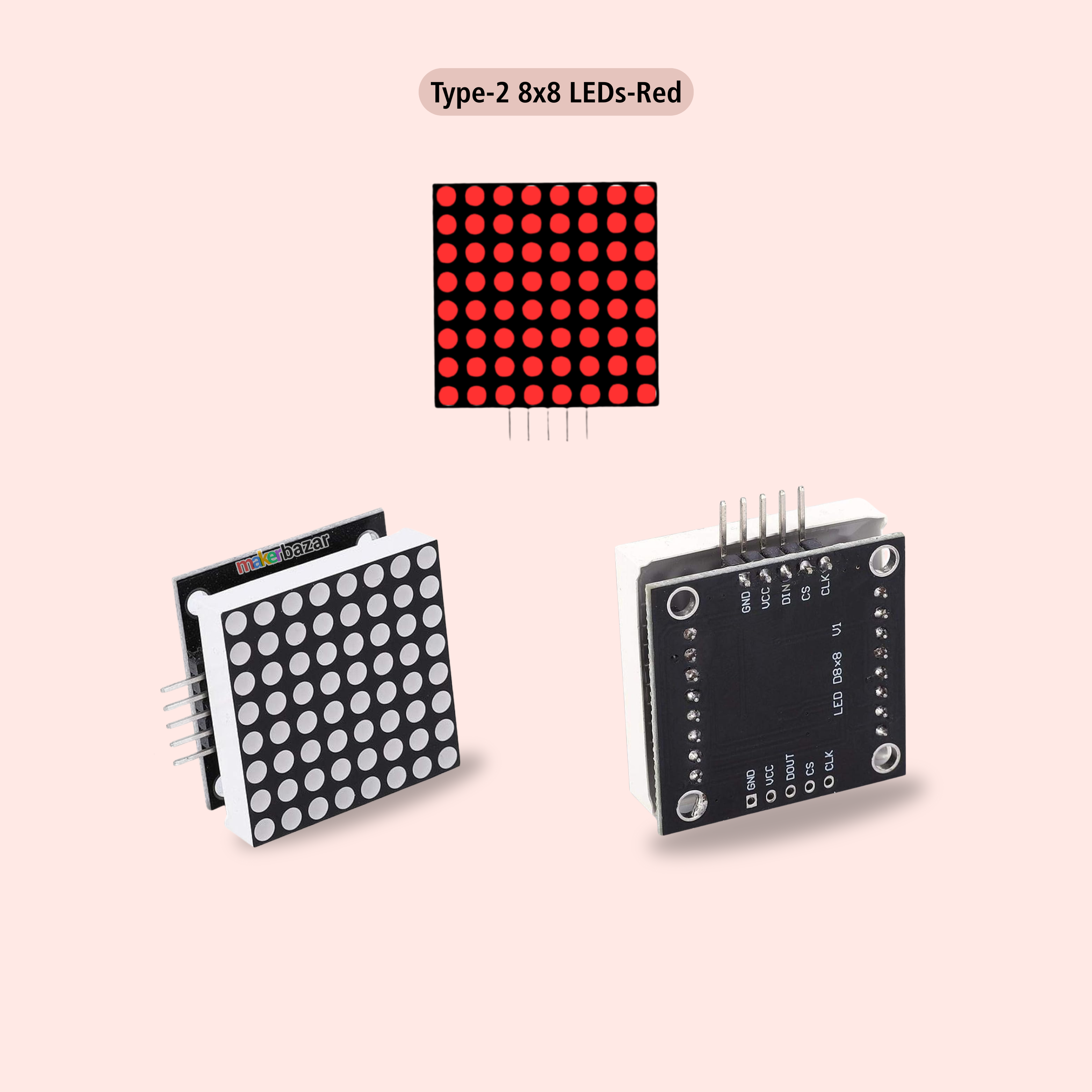 MAX7219 8x8 Dot Matrix Microcontroller Module LED Display