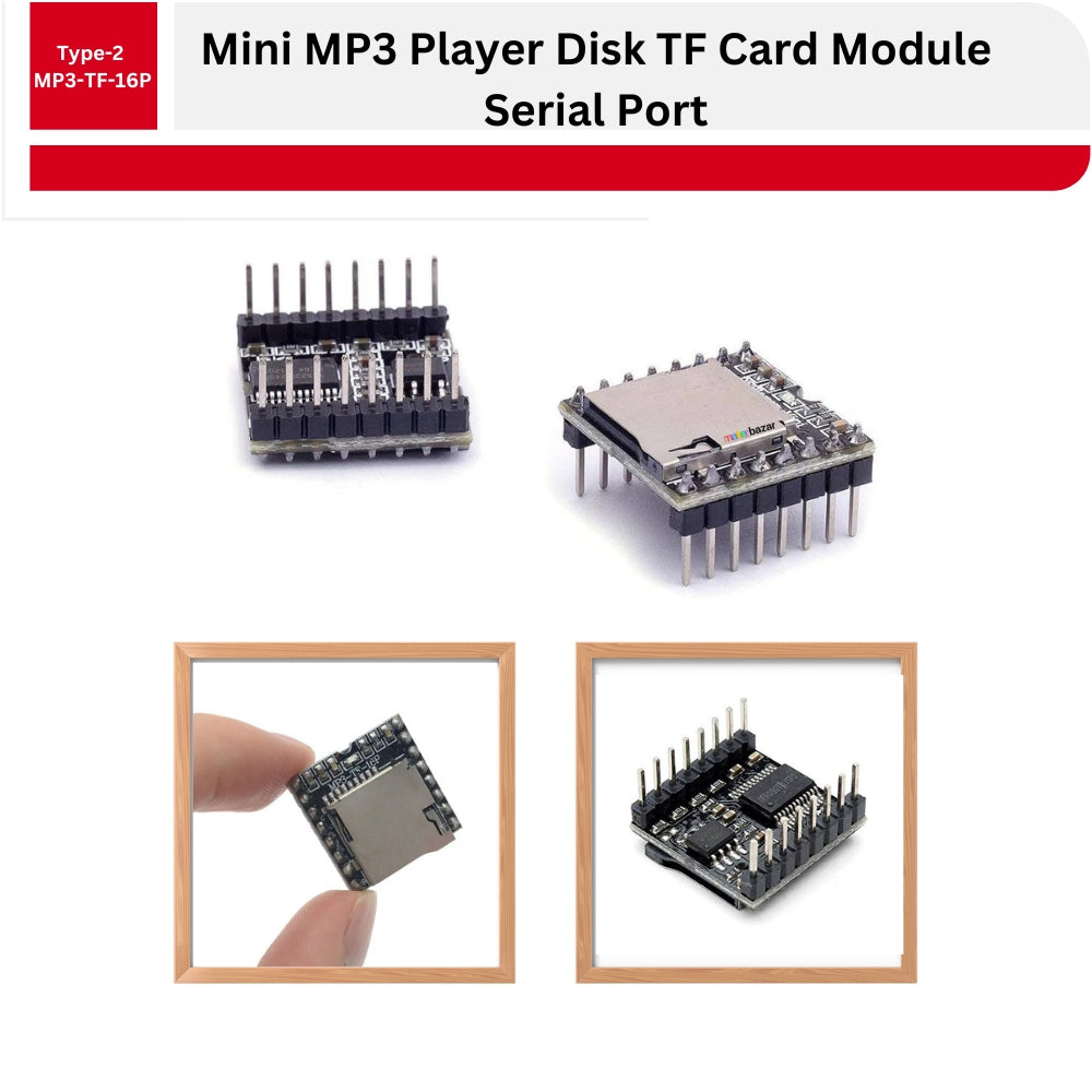 Buy DFPlayer Mini MP3-TF-16P Module – MP3 Audio Player with TF Card ...