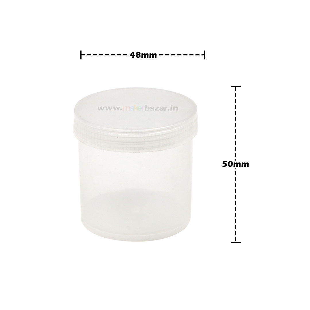 [Type 2] Plastic Round Jar Basic Storage Box Container with Transparent Lid